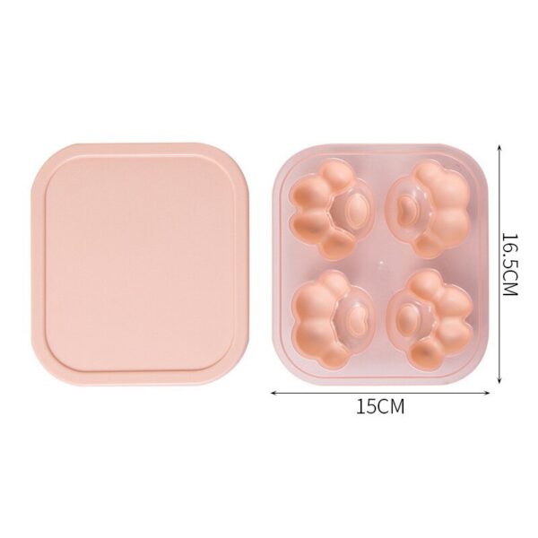 New Cute 4 Grids Ice Making Silicone Mold Cat Paw Shape Frozen Ice Tray Quick Demoulding Fun Cat's Claw Ice Box Ice Touch Mould - Image 9
