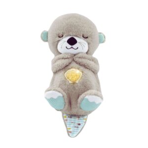 Baby comfort doll sleep toy breathing baby otter breathing bear baby toy music early education doll