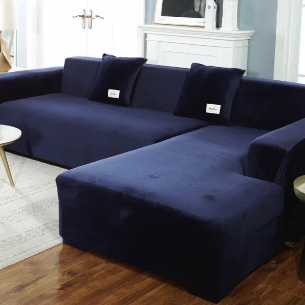 Plush Sofa Cover Velvet Elastic Leather Corner Sectional For Living Room Couch Covers Set Armchair Cover L Shape Seat Slipcovers - Image 8