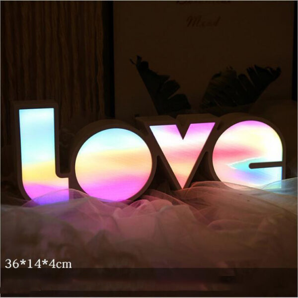 Explosive LED Letter Light Box LOVE Modeling Light Wedding Valentine's Day Confession Proposal Lantern Night Light - Image 7