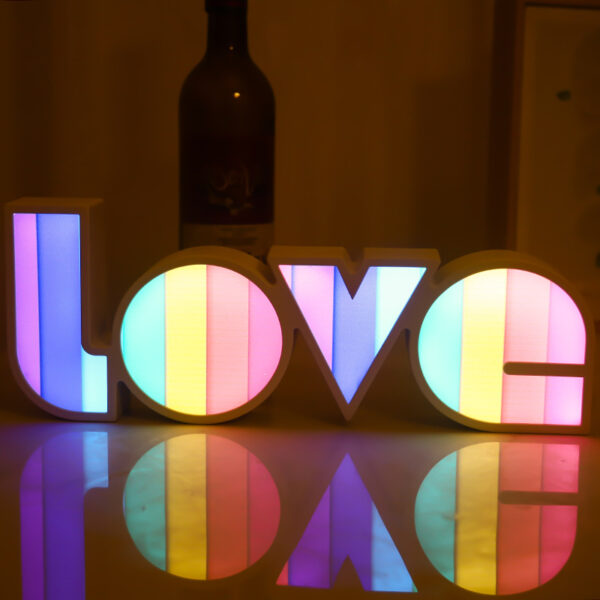 Explosive LED Letter Light Box LOVE Modeling Light Wedding Valentine's Day Confession Proposal Lantern Night Light - Image 3