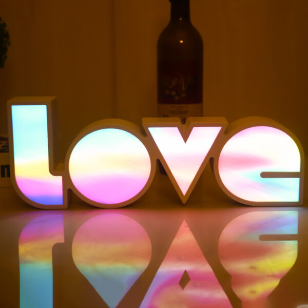 Explosive LED Letter Light Box LOVE Modeling Light Wedding Valentine's Day Confession Proposal Lantern Night Light - Image 4