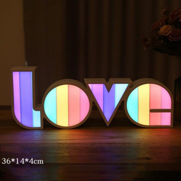 Explosive LED Letter Light Box LOVE Modeling Light Wedding Valentine's Day Confession Proposal Lantern Night Light - Image 5