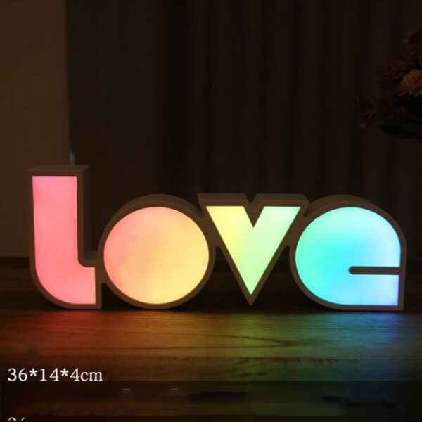 Explosive LED Letter Light Box LOVE Modeling Light Wedding Valentine's Day Confession Proposal Lantern Night Light - Image 6