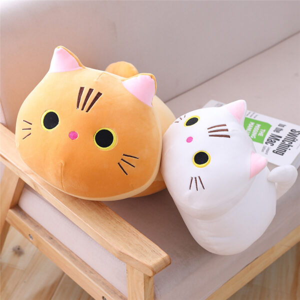 Mollusk Pillow Cute Cat Cylindrical Long Pillow Bedside Single Double Pillow Nap Pillow Office Pillow - Image 2