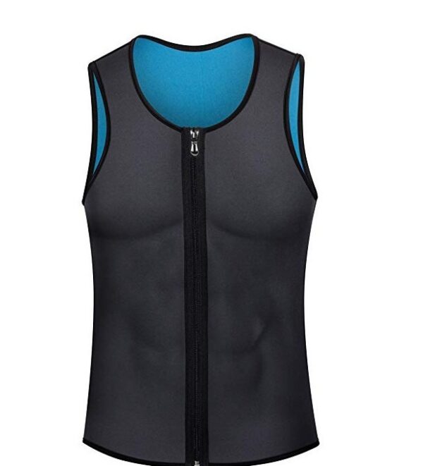 Men's sports shapewear, zipper vest, sweatshirt, chloroprene rubber sweatshirt, fitness corset - Image 3
