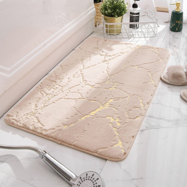 Bathroom Non-Slip Mat Imitation Rabbit Fur Carpet Bedroom Climbing Mat Thickened Living Room Bedside Foot Pad Bathroom Absorbent Floor Mat - Image 5