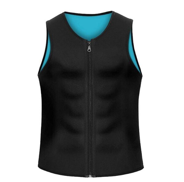 Men's sports shapewear, zipper vest, sweatshirt, chloroprene rubber sweatshirt, fitness corset - Image 4