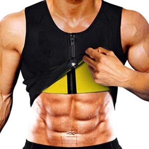 Men's sports shapewear, zipper vest, sweatshirt, chloroprene rubber sweatshirt, fitness corset