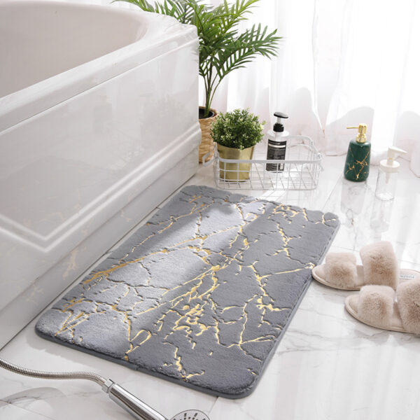 Bathroom Non-Slip Mat Imitation Rabbit Fur Carpet Bedroom Climbing Mat Thickened Living Room Bedside Foot Pad Bathroom Absorbent Floor Mat - Image 9