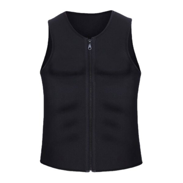 Men's sports shapewear, zipper vest, sweatshirt, chloroprene rubber sweatshirt, fitness corset - Image 9