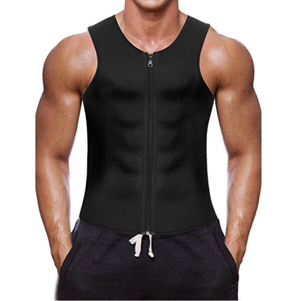 Men's sports shapewear, zipper vest, sweatshirt, chloroprene rubber sweatshirt, fitness corset - Image 8