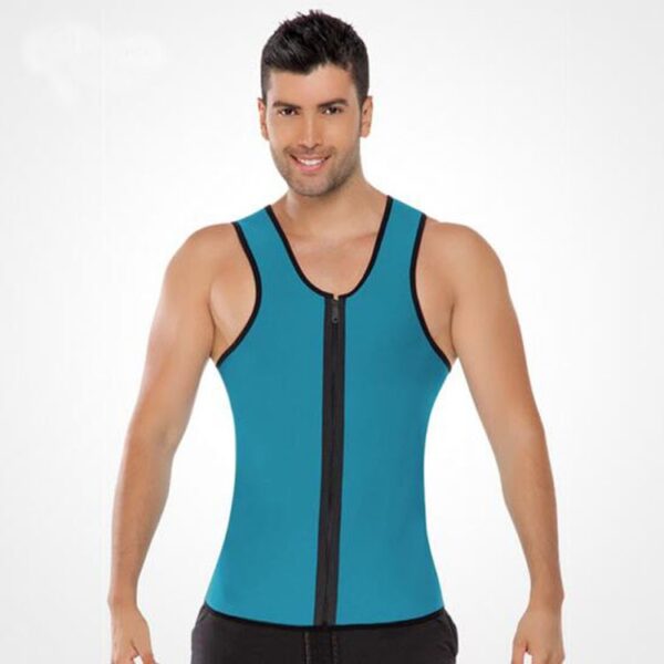 Men's sports shapewear, zipper vest, sweatshirt, chloroprene rubber sweatshirt, fitness corset - Image 6