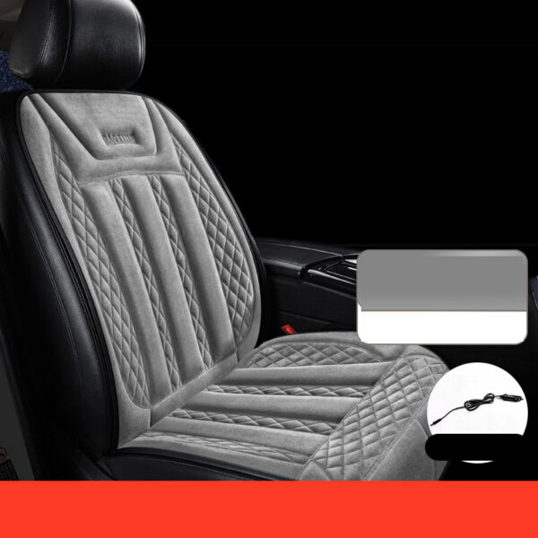 Car heated seat cushion winter single seat car electric heating modified plush seat cushion 12V24V warm - Image 8