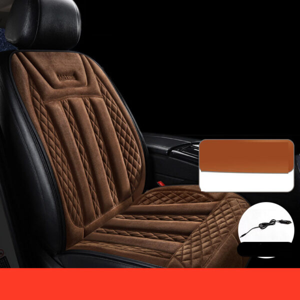 Car heated seat cushion winter single seat car electric heating modified plush seat cushion 12V24V warm - Image 9