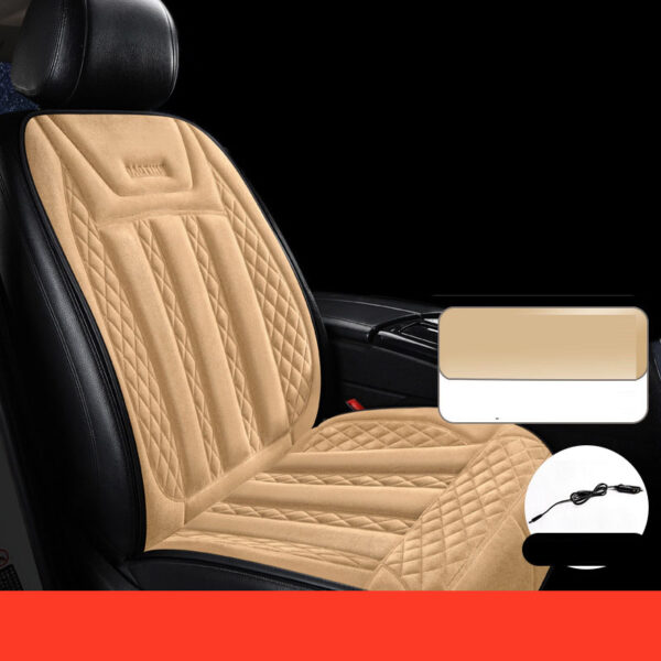 Car heated seat cushion winter single seat car electric heating modified plush seat cushion 12V24V warm - Image 7