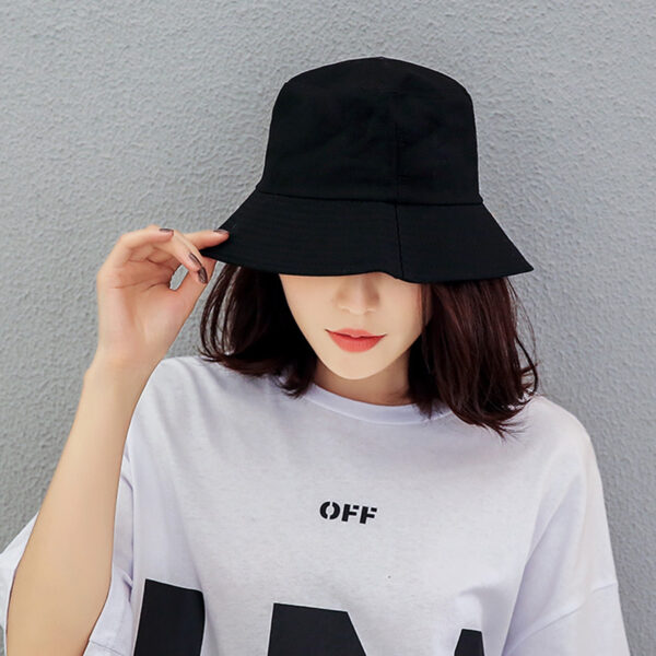 Casual and versatile trendy basin hat, black fisherman hat, foldable sunshade and sun protection hat - Image 5