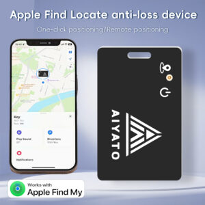 AIYATO anti-lost device ultra-thin card charging AirTag locator Love duck head Find My global positioning