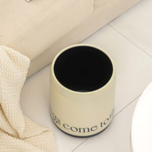 No Cover Mini Trash Can English Letter Trash Can