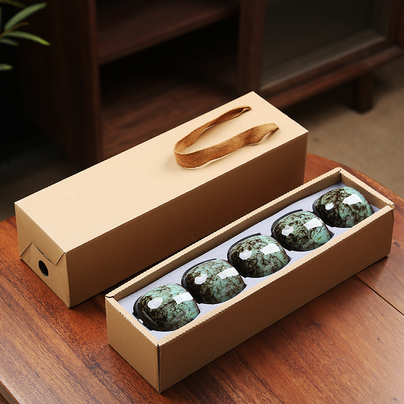 110ML Kung Fu Tea Set Single Cup Tenmoku Glaze Jian Zhan Master Cup Tea Bowl Egg-shaped Small Tea Bowl - Image 24