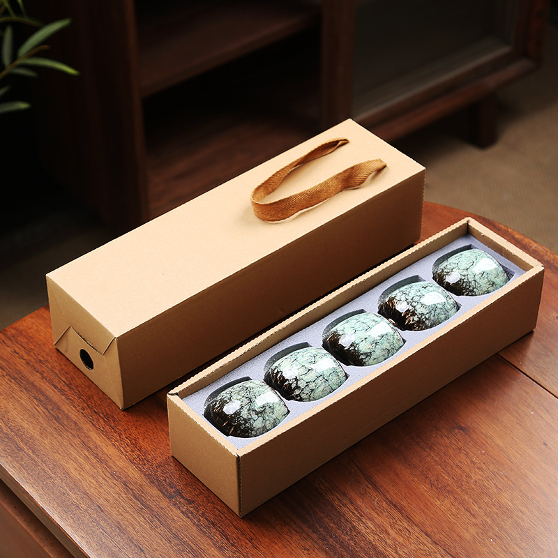 110ML Kung Fu Tea Set Single Cup Tenmoku Glaze Jian Zhan Master Cup Tea Bowl Egg-shaped Small Tea Bowl - Image 30
