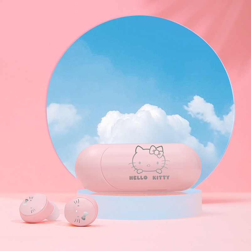 Hello Kitty WIreless Bluetooth Earphone With Charging Case Smart Touch HiFi Earphone Mini Headset Noise Reduction Earphones - Image 4