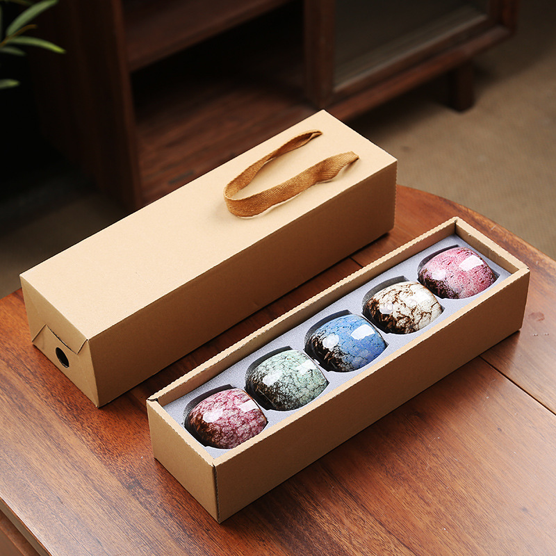 110ML Kung Fu Tea Set Single Cup Tenmoku Glaze Jian Zhan Master Cup Tea Bowl Egg-shaped Small Tea Bowl - Image 32