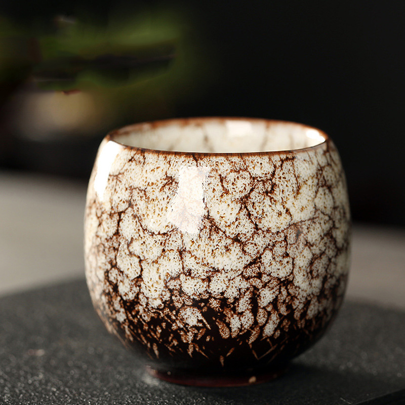110ML Kung Fu Tea Set Single Cup Tenmoku Glaze Jian Zhan Master Cup Tea Bowl Egg-shaped Small Tea Bowl - Image 15