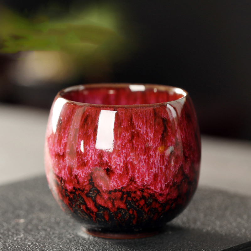 110ML Kung Fu Tea Set Single Cup Tenmoku Glaze Jian Zhan Master Cup Tea Bowl Egg-shaped Small Tea Bowl - Image 11