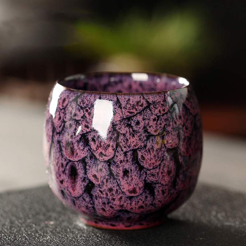 110ML Kung Fu Tea Set Single Cup Tenmoku Glaze Jian Zhan Master Cup Tea Bowl Egg-shaped Small Tea Bowl - Image 10