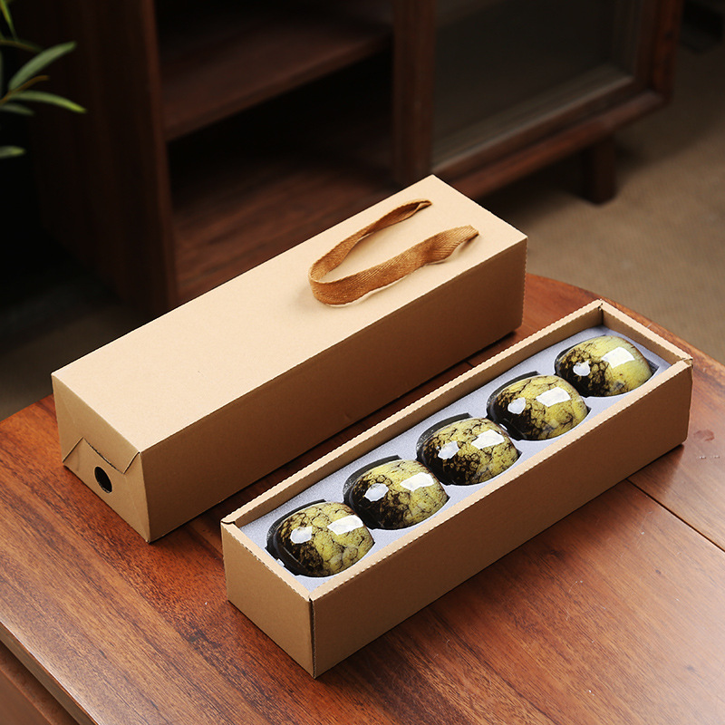 110ML Kung Fu Tea Set Single Cup Tenmoku Glaze Jian Zhan Master Cup Tea Bowl Egg-shaped Small Tea Bowl - Image 23