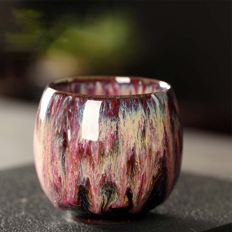 110ML Kung Fu Tea Set Single Cup Tenmoku Glaze Jian Zhan Master Cup Tea Bowl Egg-shaped Small Tea Bowl - Image 7