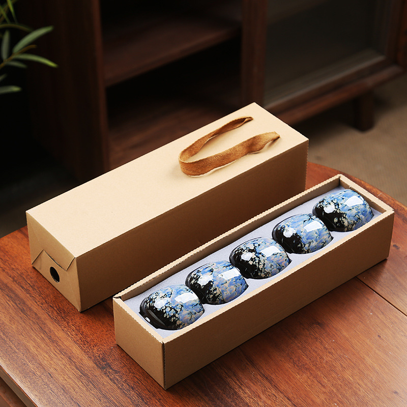 110ML Kung Fu Tea Set Single Cup Tenmoku Glaze Jian Zhan Master Cup Tea Bowl Egg-shaped Small Tea Bowl - Image 19