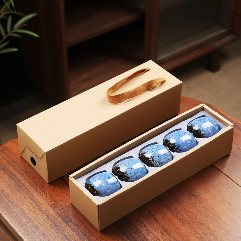 110ML Kung Fu Tea Set Single Cup Tenmoku Glaze Jian Zhan Master Cup Tea Bowl Egg-shaped Small Tea Bowl - Image 29