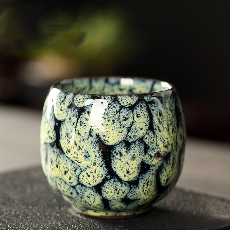 110ML Kung Fu Tea Set Single Cup Tenmoku Glaze Jian Zhan Master Cup Tea Bowl Egg-shaped Small Tea Bowl - Image 16