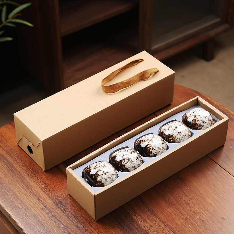 110ML Kung Fu Tea Set Single Cup Tenmoku Glaze Jian Zhan Master Cup Tea Bowl Egg-shaped Small Tea Bowl - Image 26