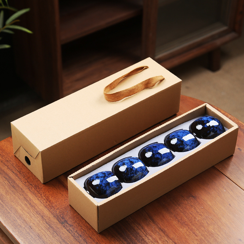 110ML Kung Fu Tea Set Single Cup Tenmoku Glaze Jian Zhan Master Cup Tea Bowl Egg-shaped Small Tea Bowl - Image 17