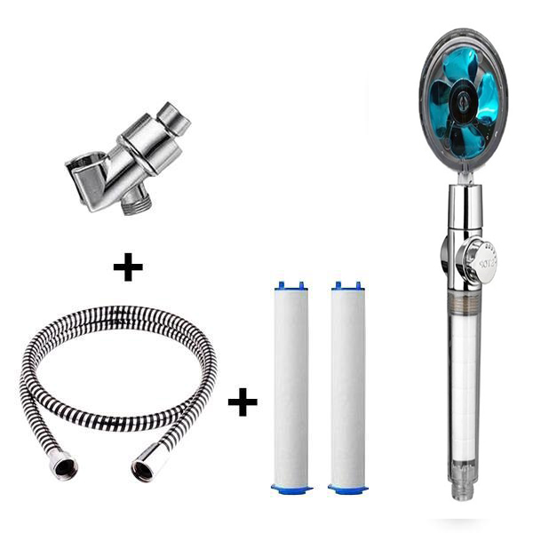 Propeller Shower Turbocharged Shower Head Shower Head Shower One-Button Water-Stop Shower - Image 10