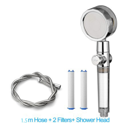 Propeller Shower Turbocharged Shower Head Shower Head Shower One-Button Water-Stop Shower - Image 5