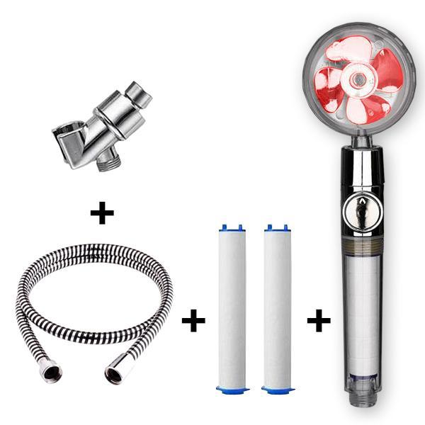 Propeller Shower Turbocharged Shower Head Shower Head Shower One-Button Water-Stop Shower - Image 8