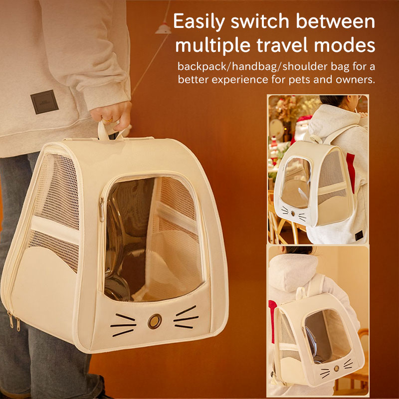 Pet Carrier Backpack, Travel Bag for Small Dogs and Cats, Breathable Mesh Car & Outdoor Carrier - Image 8