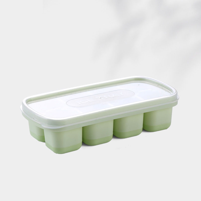 Ice Cube Mold Frozen Ice Grid Silicone Ice Box Food-Grade Refrigerator Frozen Household Small Ice Box With Lid - Image 7