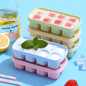 Ice Cube Mold Frozen Ice Grid Silicone Ice Box Food-Grade Refrigerator Frozen Household Small Ice Box With Lid