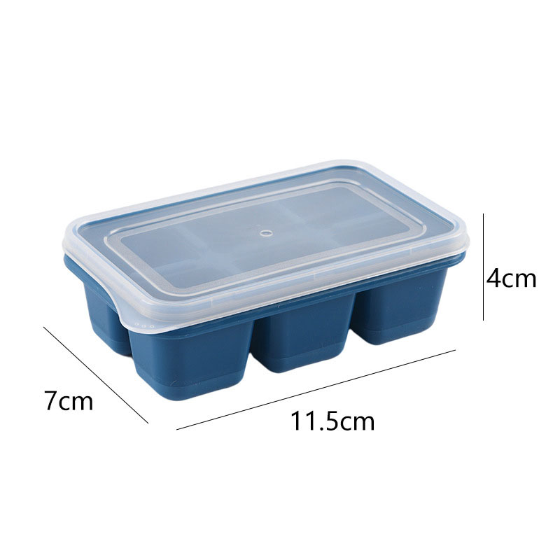 Ice Cube Mold Frozen Ice Grid Silicone Ice Box Food-Grade Refrigerator Frozen Household Small Ice Box With Lid - Image 8