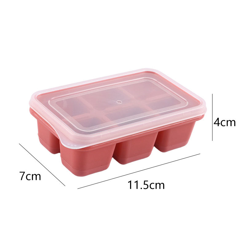 Ice Cube Mold Frozen Ice Grid Silicone Ice Box Food-Grade Refrigerator Frozen Household Small Ice Box With Lid - Image 10