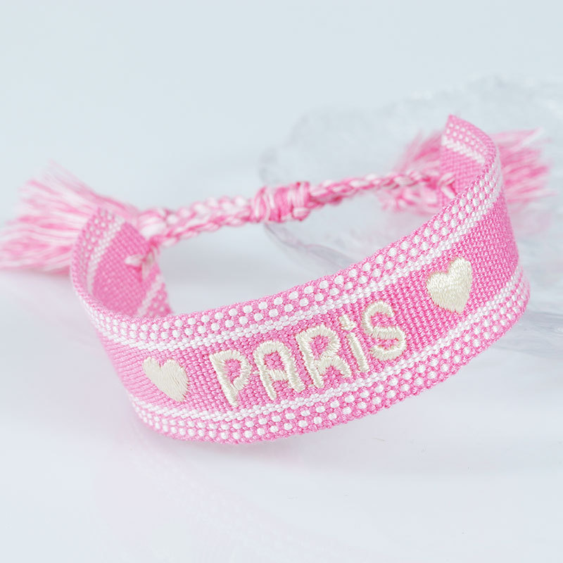 Embroidered Eiffel Tower ethnic style woven ribbon wrist strap Paris Sports Games wristband souvenir from France - Image 21