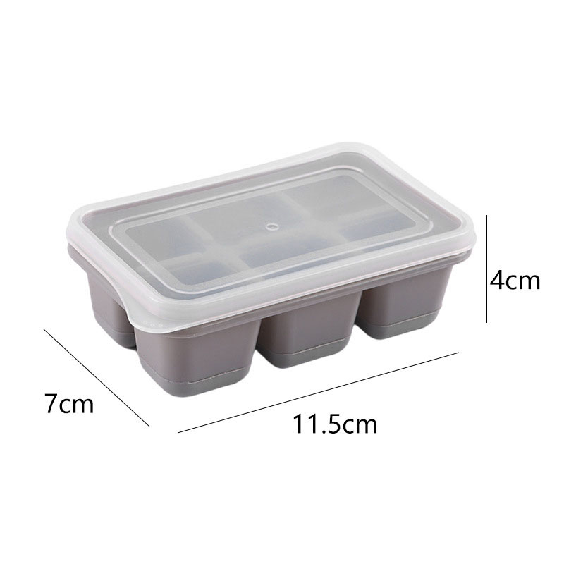 Ice Cube Mold Frozen Ice Grid Silicone Ice Box Food-Grade Refrigerator Frozen Household Small Ice Box With Lid - Image 9