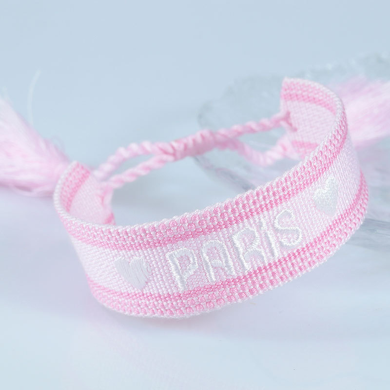 Embroidered Eiffel Tower ethnic style woven ribbon wrist strap Paris Sports Games wristband souvenir from France - Image 9