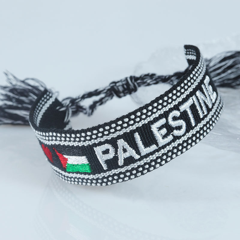 Embroidered Eiffel Tower ethnic style woven ribbon wrist strap Paris Sports Games wristband souvenir from France