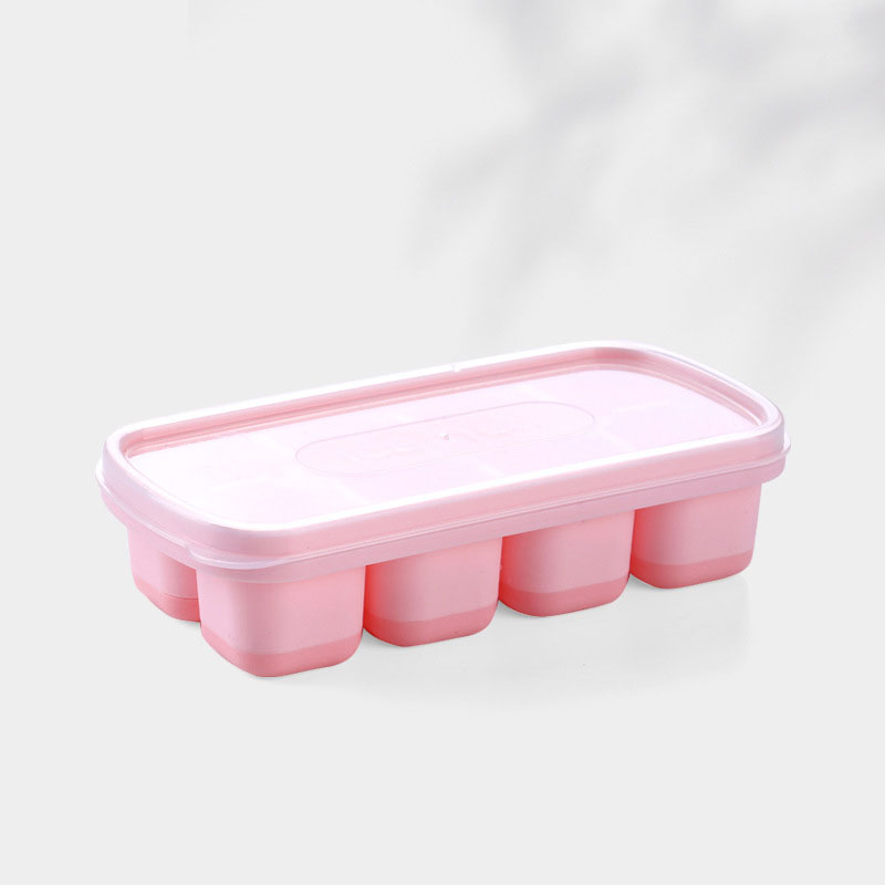 Ice Cube Mold Frozen Ice Grid Silicone Ice Box Food-Grade Refrigerator Frozen Household Small Ice Box With Lid - Image 4
